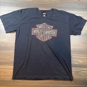Harley Davidson black t-shirt with logo Made in USA 100% cotton
